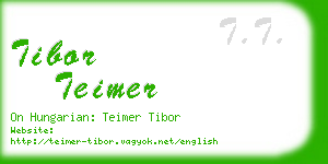 tibor teimer business card